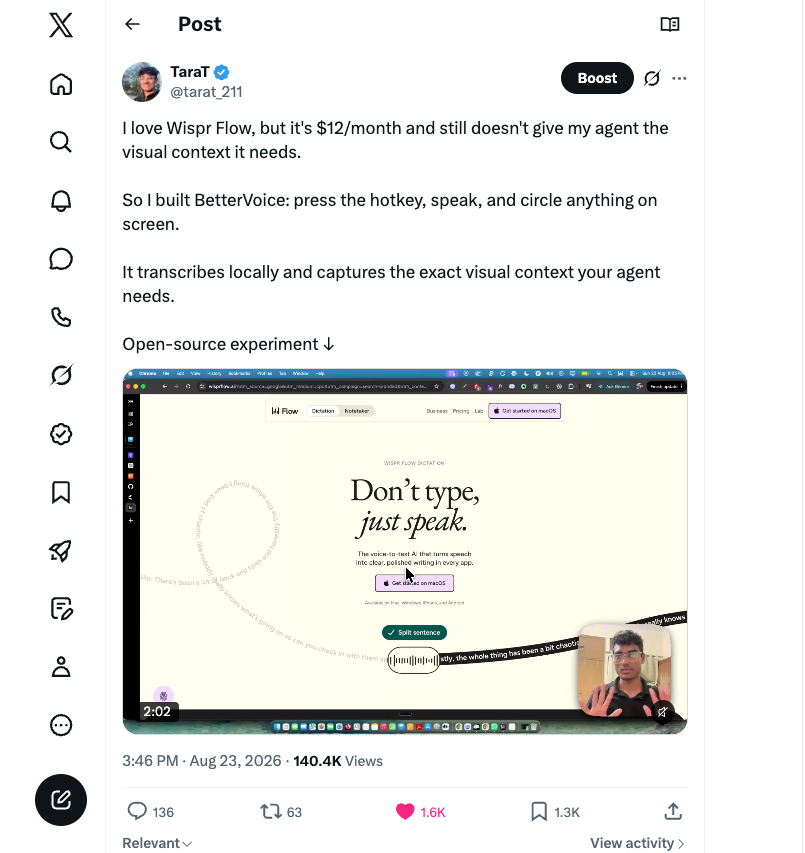 The BetterVoice tweet