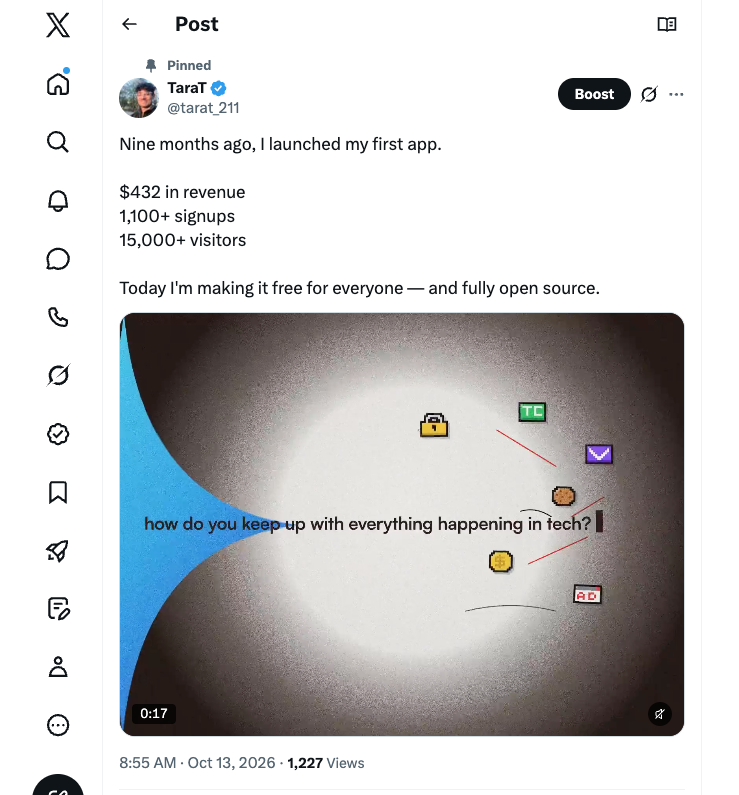 The launch post